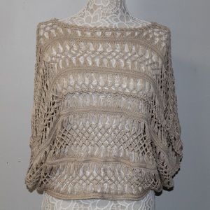 Beige knitted Cover Shirt